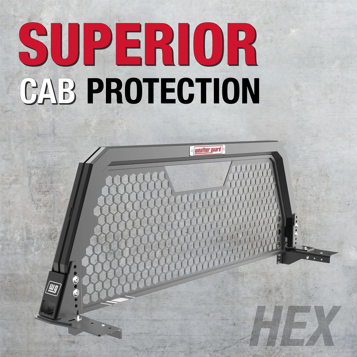 Weather Guard Hex Headache Rack – Matte Black | Universal | Part #11906-52-01
