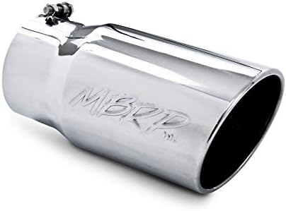 Stainless Steel Exhaust Tip – 5" Inlet, 6" Outlet, 12" Length | Angled Rolled Edge