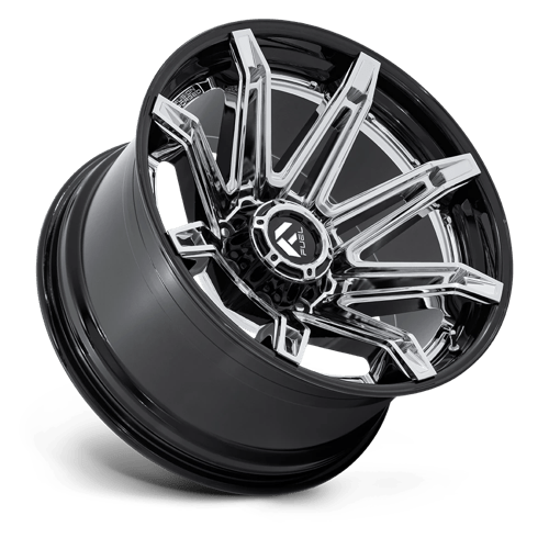 Fuel Brawl 22x10 Wheel - Chrome with Gloss Black Accents | 8x170 Bolt Pattern | -18 Offset