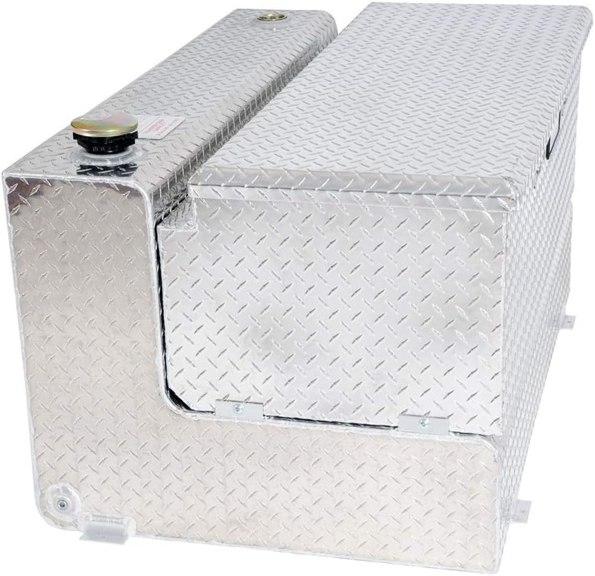 Dee Zee 92-Gallon Combo Transfer Tank with Utility Chest – Aluminum DEE-92647