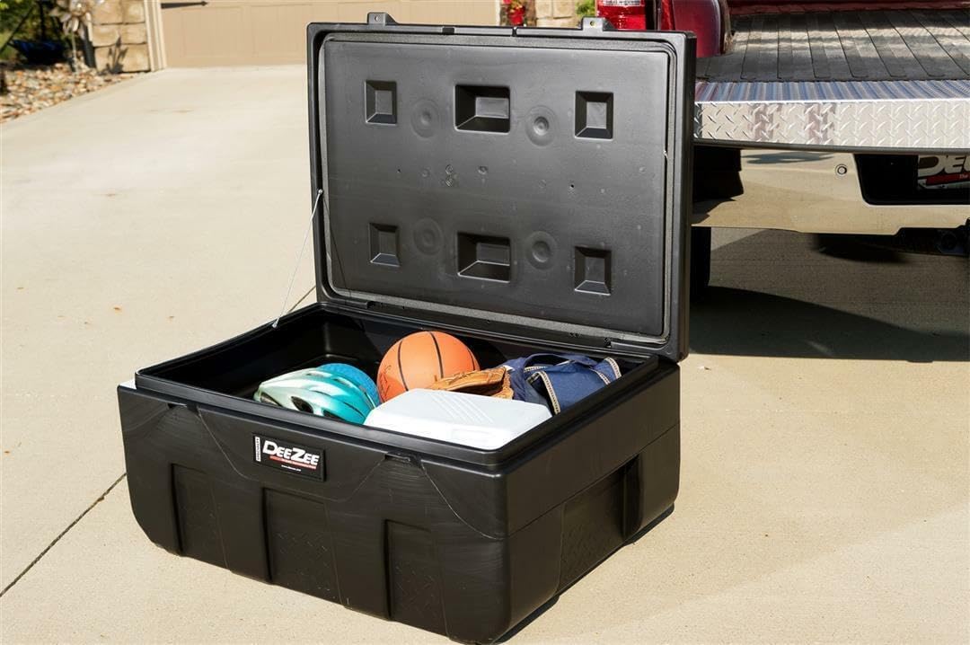 Dee Zee Large Poly Chest – Black Plastic Truck Toolbox (40" L x 27" W x 17" H) Part #: DEE-6537P