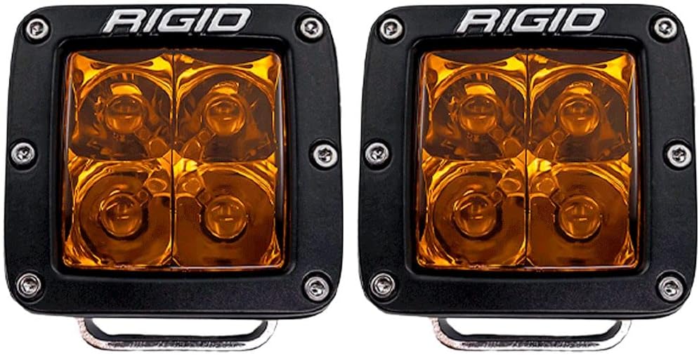 RIGID D-Series PRO Amber Spot LED Pods – Pair – RIG-20252