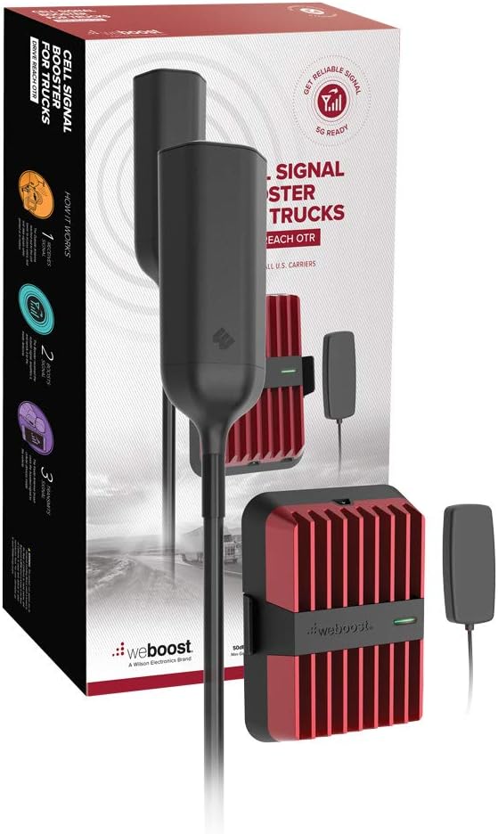 weBoost Drive Reach OTR Cell Phone Signal Booster Kit – 652154