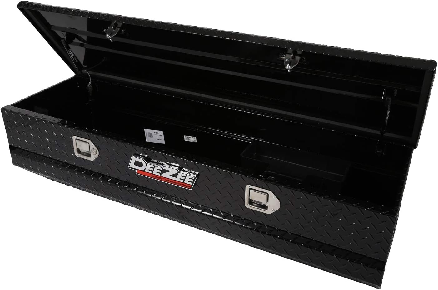 Dee Zee Red Label 56" Slanted Chest Tool Box – Black Aluminum SKU: DEE-8556B