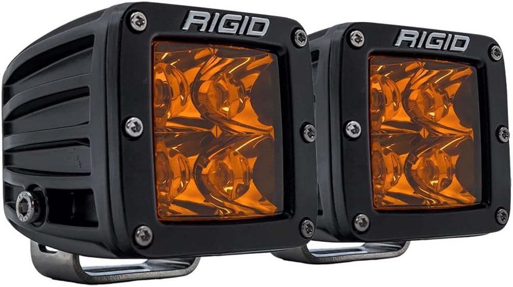 RIGID D-Series PRO Amber Spot LED Pods – Pair – RIG-20252