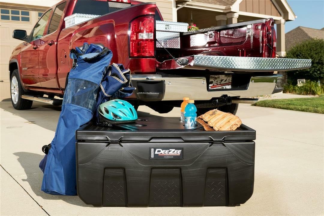 Dee Zee Large Poly Chest – Black Plastic Truck Toolbox (40" L x 27" W x 17" H) Part #: DEE-6537P