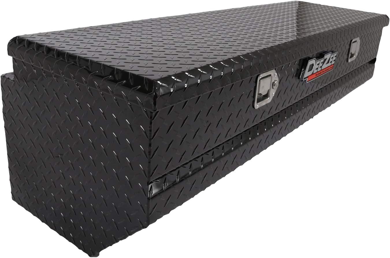 Dee Zee Red Label 56" Slanted Chest Tool Box – Black Aluminum SKU: DEE-8556B