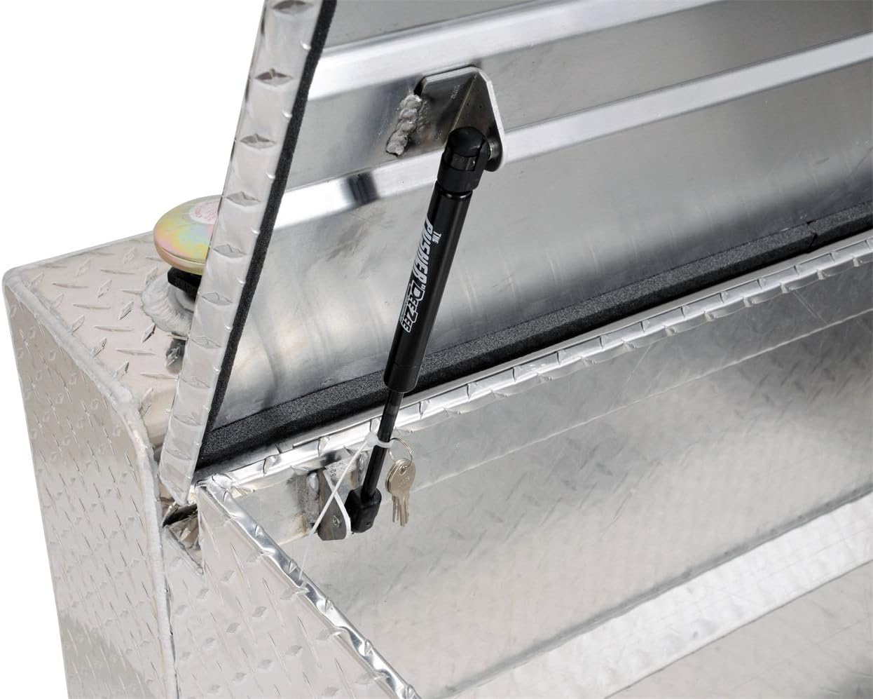 Dee Zee 92-Gallon Combo Transfer Tank with Utility Chest – Aluminum DEE-92647