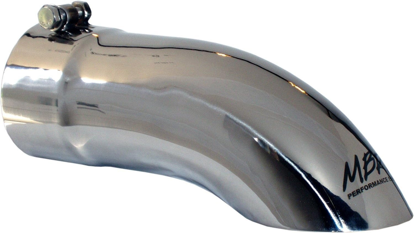 Stainless Steel Exhaust Tip – 4" Inlet, 4" Outlet, 12" Length | Single Wall Turn Down