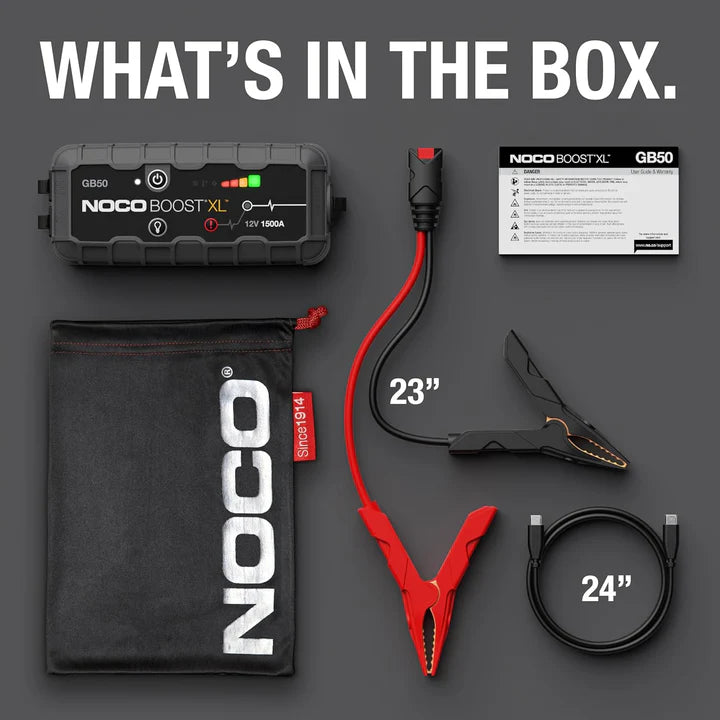 NOCO Boost XL GB50 1500-Amp Portable Lithium Jump Starter | For 12V Batteries
