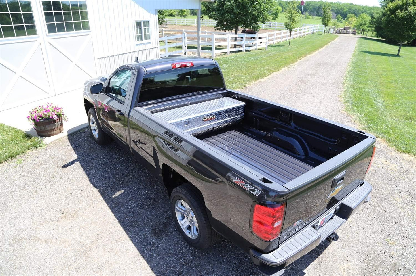 Dee Zee Red Label 56" Slanted Chest Tool Box – Brite Aluminum SKU: DEE-8556