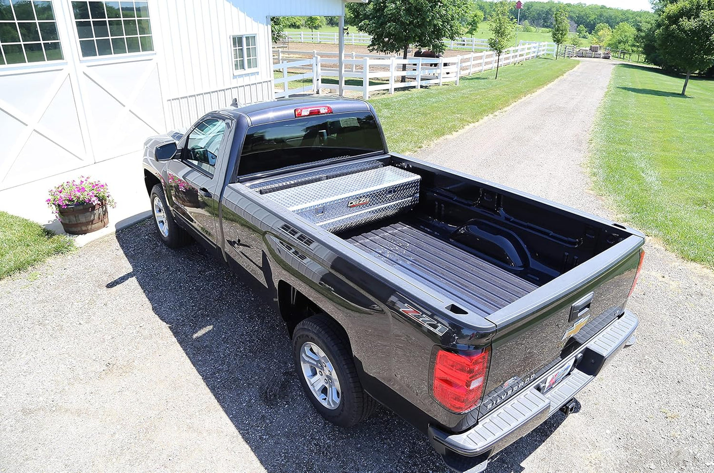 Dee Zee Red Label 56" Slanted Chest Tool Box – Brite Aluminum SKU: DEE-8556