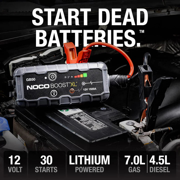 NOCO Boost XL GB50 1500-Amp Portable Lithium Jump Starter | For 12V Batteries