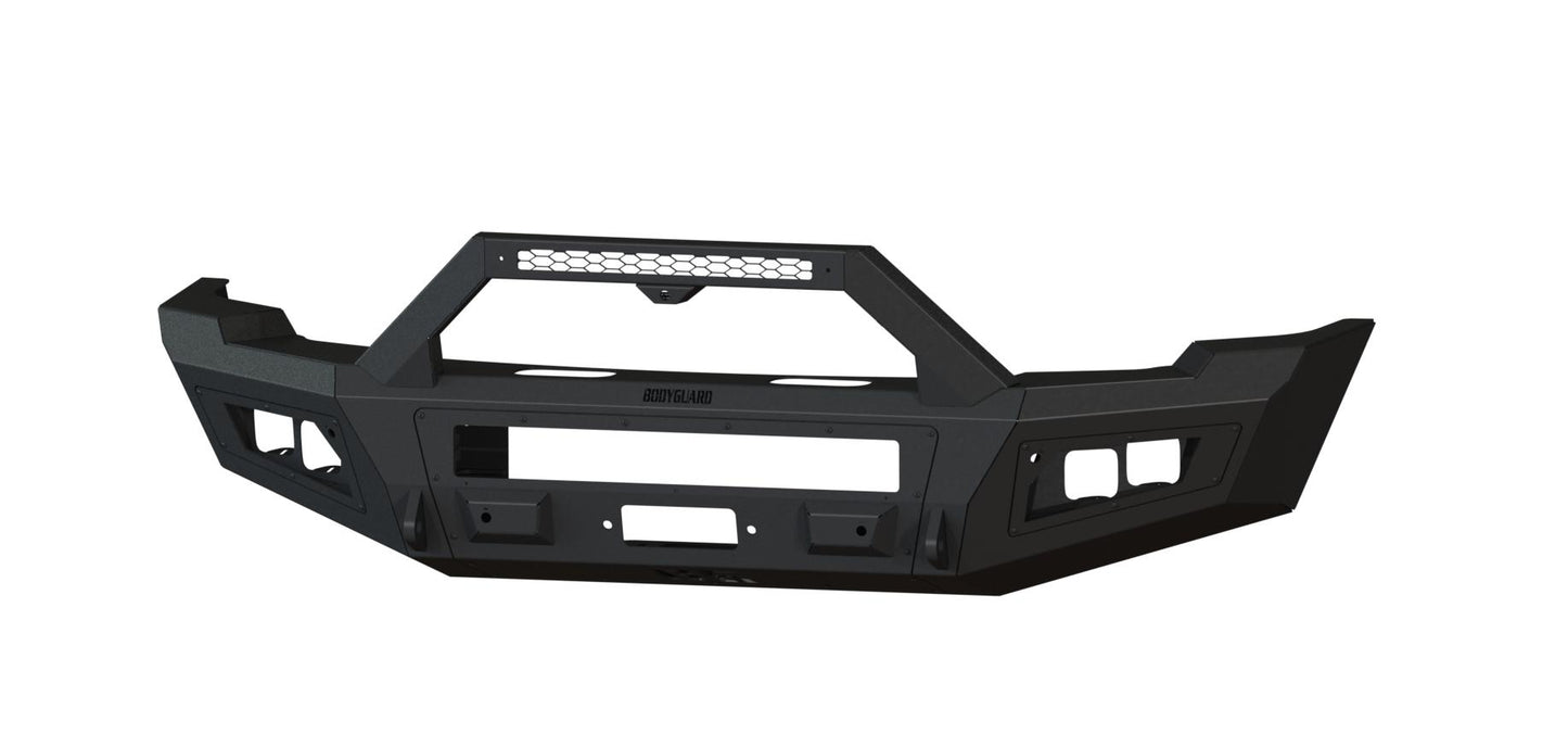 A2 Front Sport (2024-2025 GMC 2500/3500 HD) , Sensor cutouts , Without mesh grill, No Camera Harness or Pod, Texture black powder coat