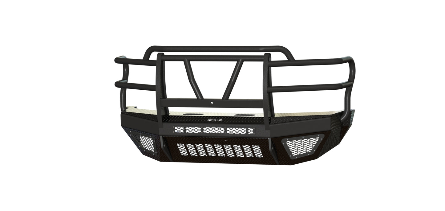 T2 Front Extreme (2017-2022 Ford F450/550) No sensor cutouts, Factory fog cutouts , Winch mount, Without mesh grill, No Camera Harness, Bare metal, FITS 450/550 FENDER TRIM