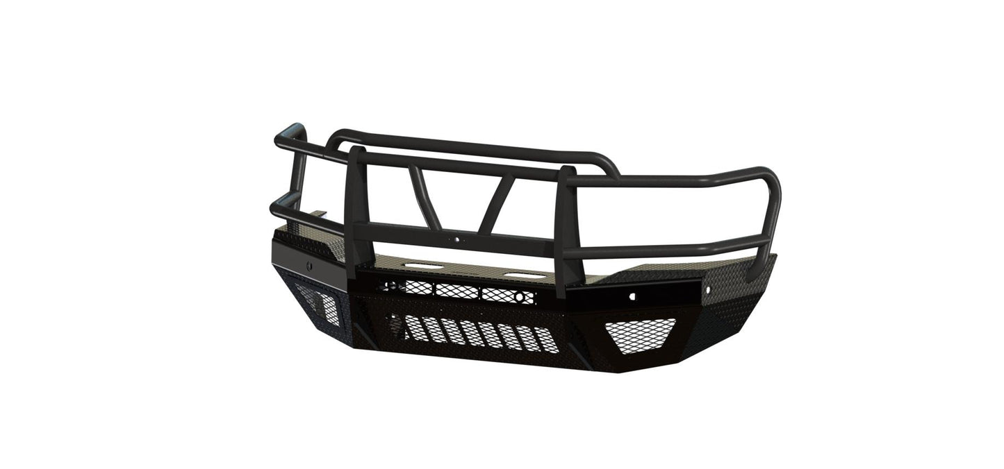 T2 Front Extreme (2019-2025 Ram 2500/3500 HD) , Sensor cutouts, Factory fog cutouts, Standard skid plate , Without mesh grill, No Camera Harness, Bare metal