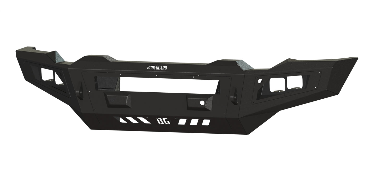 A2L Front Base (2020-2023 GMC 2500/3500 HD) , No sensor cutouts , Single light bar cutout , Bare metal