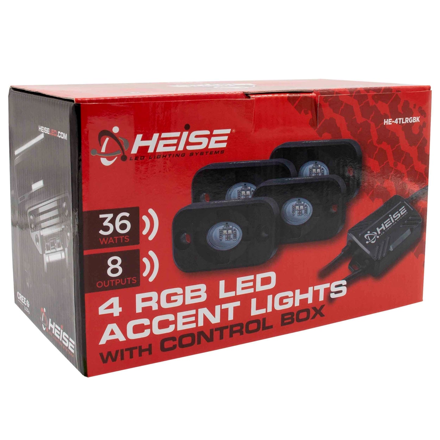 HEISE RGB Accent Light Kit 4PK (MET-HE-4TLRGBK)