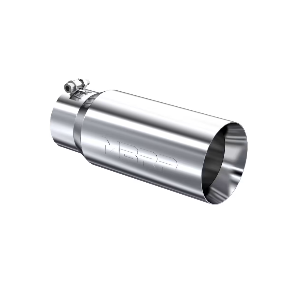 MBRP 4" Inlet x 5" Outlet x 12" Exhaust Tip | T304 Polished Stainless Steel | Dual Wall, Straight Cut