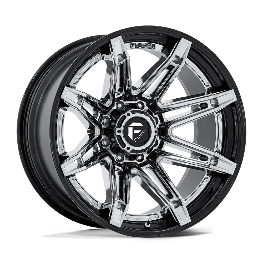 Fuel Brawl 20x10 Wheel - Chrome with Gloss Black Accents | 8x170 Bolt Pattern | -18 Offset