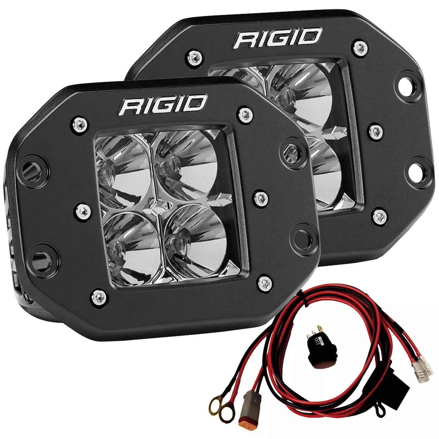 RIGID D-Series PRO Dually Flood LED Lights – Set of 2 – RIG-212113