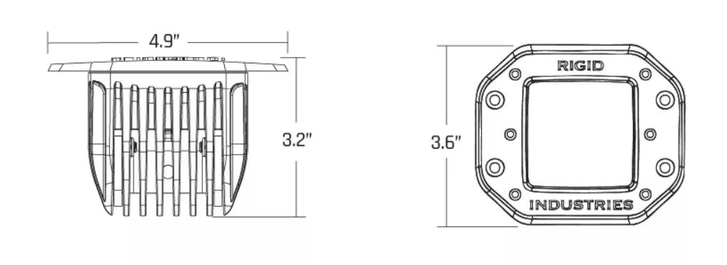 RIGID D-Series PRO Dually Flood LED Lights – Set of 2 – RIG-212113