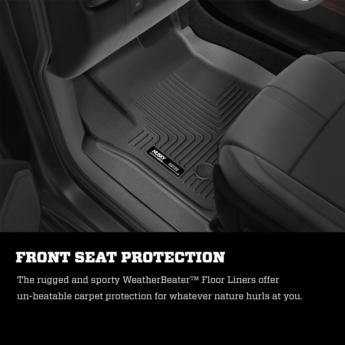 Husky Liners X-act Contour Front & Rear Floor Liners – Black | Fits 2019–2024 RAM 2500/3500 Crew Cab - HUS-53638