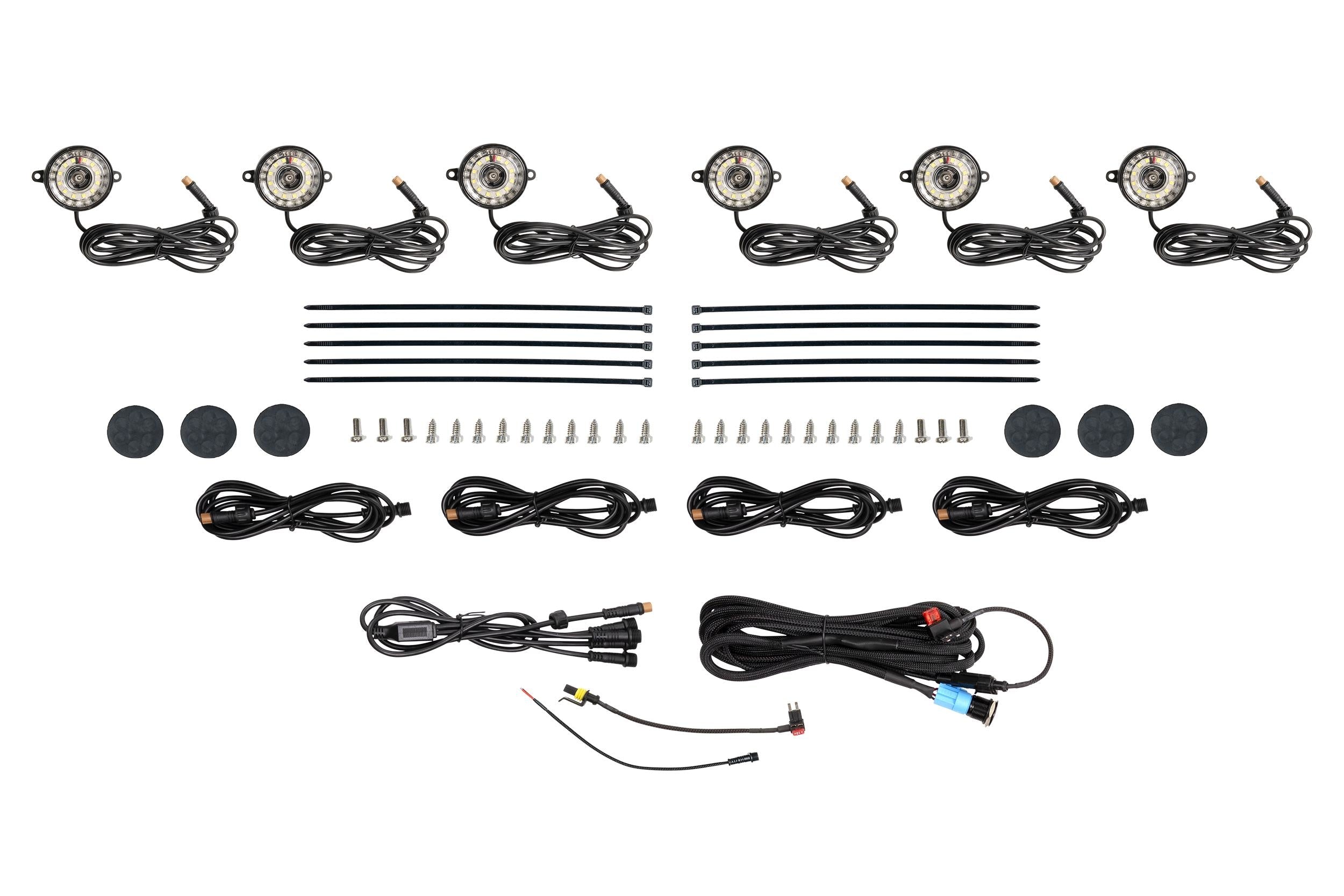 Morimoto XRL10 Rock Light Kit – White LED – 6 Pack