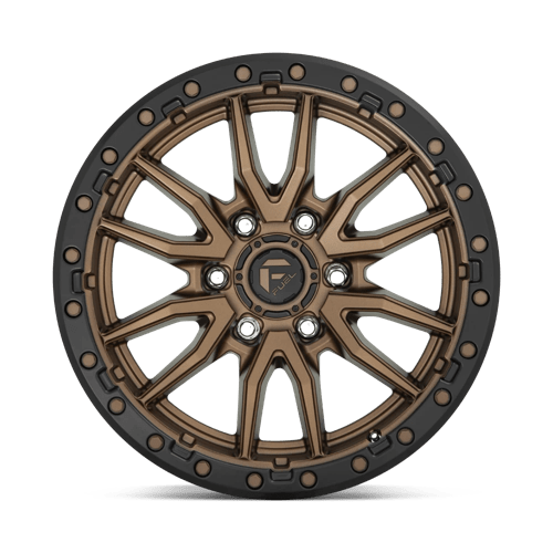 Fuel Rebel D681 Wheel – 22x9 | 6x135 Bolt Pattern | +20 Offset | Matte Bronze with Black Bead Ring