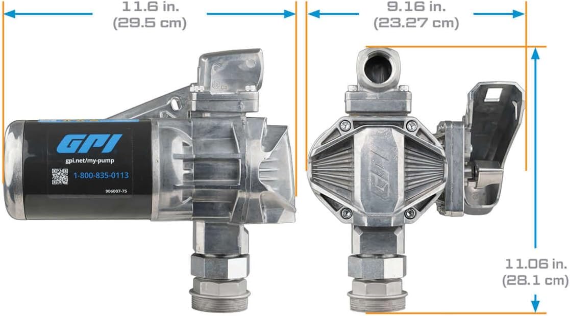 GPI G20 Fuel Transfer Pump – 12V DC, 20 GPM with Automatic Nozzle SKU: 162000-03