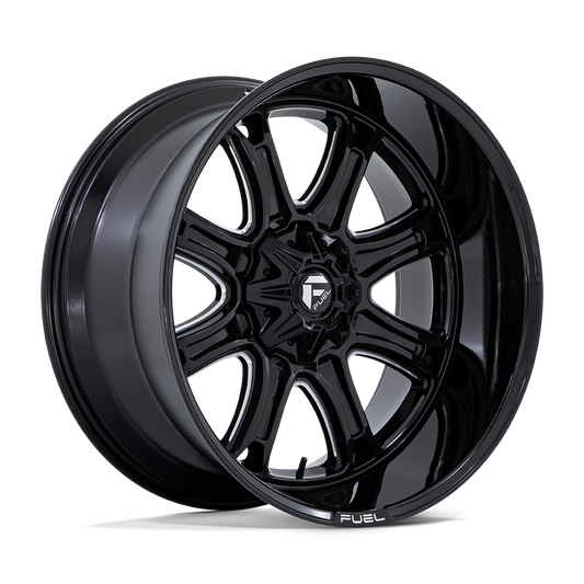 Fuel DARKSTAR 20x9 8x180 +1 Offset | Gloss Black Milled