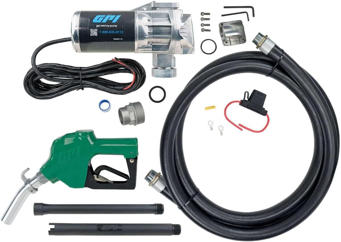 GPI G20 Fuel Transfer Pump – 12V DC, 20 GPM with Automatic Nozzle SKU: 162000-03