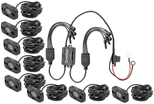 HEISE RGB Accent Light Kit 8PK (MET-HE-8TLRGBK)