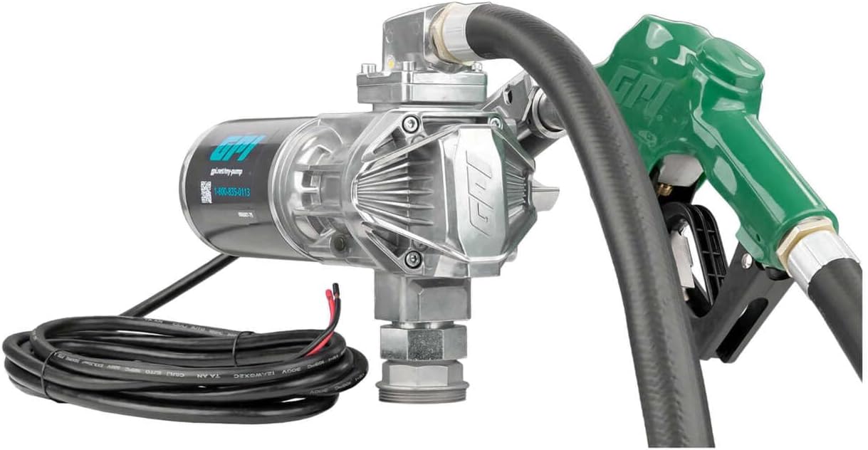 GPI G20 Fuel Transfer Pump – 12V DC, 20 GPM with Automatic Nozzle SKU: 162000-03