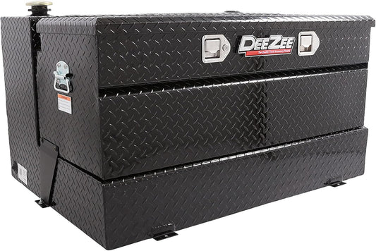 Dee Zee 92-Gallon Combo Transfer Tank with Utility Chest – Black Aluminum SKU: DEE-92647B