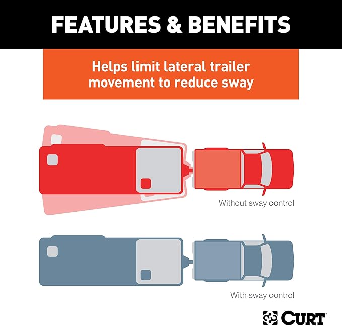 CURT Round Bar Weight Distribution Hitch – 10K–14K GTW | Includes Sway Control (CUR-17063)