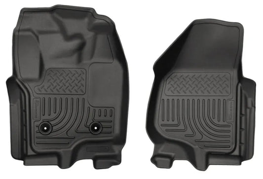 Husky Liners WeatherBeater Front Floor Liners – Black | Fits 2012–2016 Ford F-250/F-350/F-450 Super Duty Extended & Crew Cab