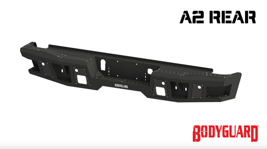 A2 Rear (2010-2018 Ram 2500/3500 HD) Sensor cutouts , Light cutouts , Bare metal