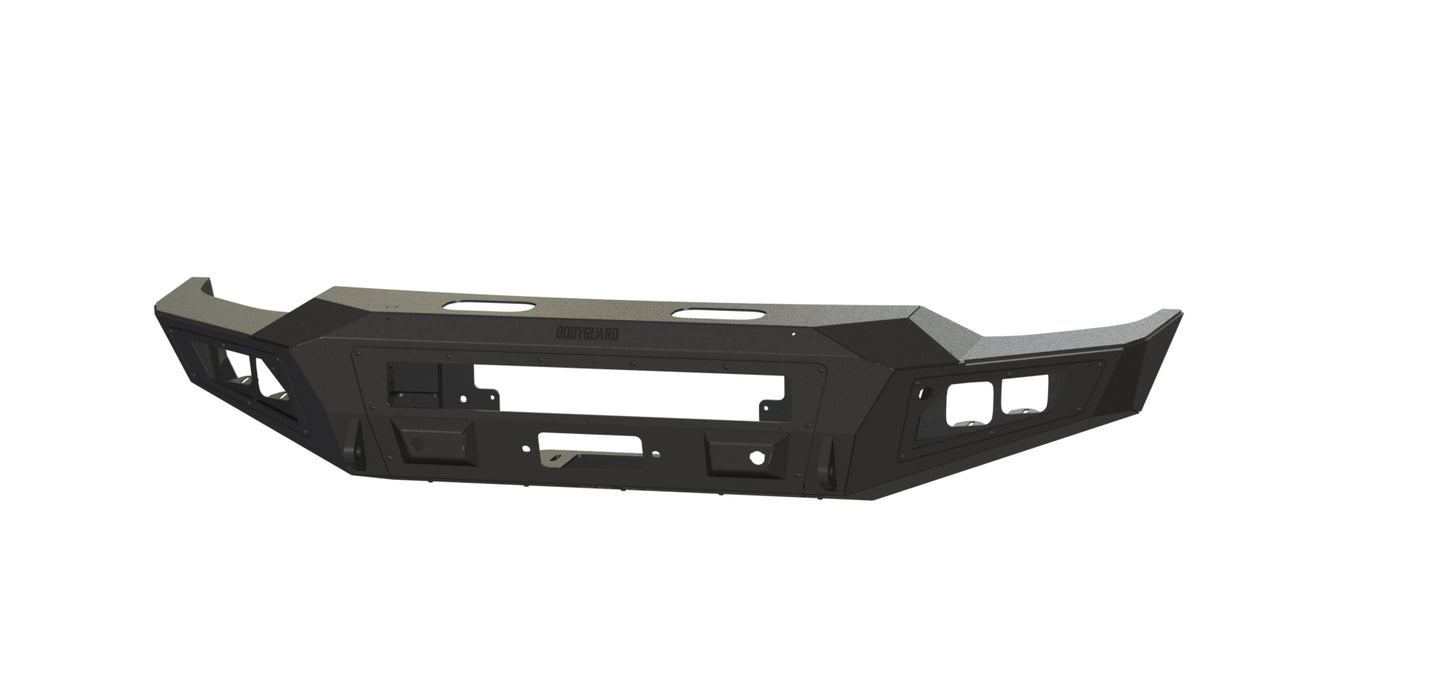 A2 Front Base (2020-2023 Chevrolet 2500/3500 HD) , Sensor cutouts, Texture black powder coat