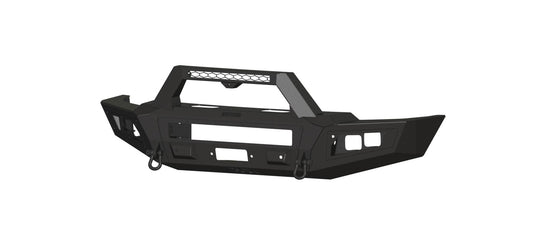 A2 Front Sport (2024-2025 Chevrolet 2500/3500 HD) , No sensor cutouts, Without mesh grill, No Camera Harness or Pod, Texture black powder coat