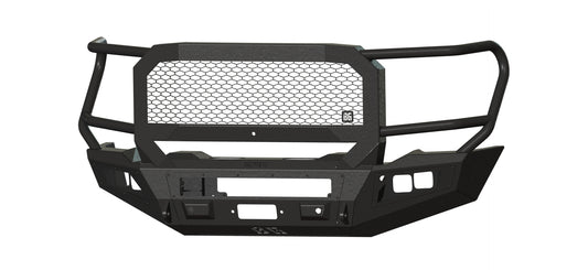 A2 Front Extreme (2020-2023 GMC 2500/3500 HD) , No sensor cutouts, With mesh grill, No Camera Harness, Bare metal