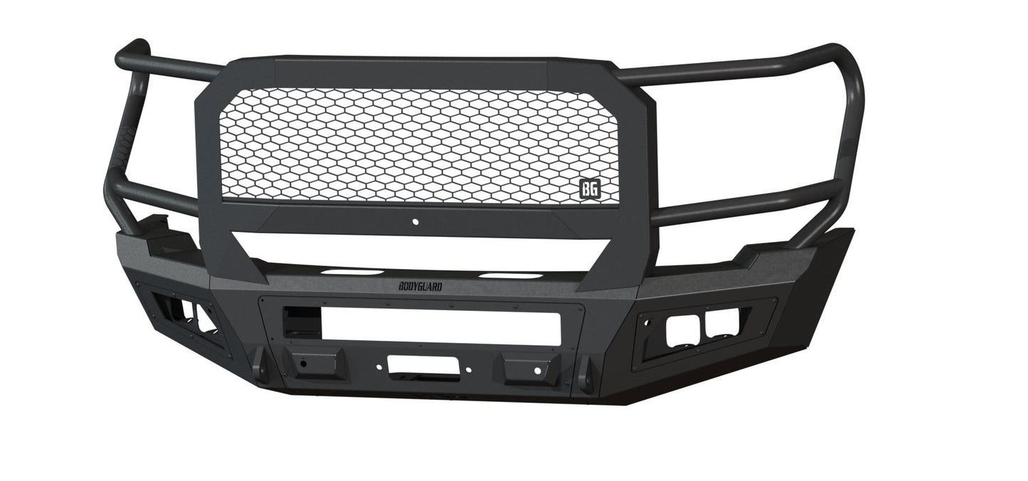 A2 Front Extreme (2024-2025 GMC 2500/3500 HD) , Sensor cutouts , With mesh grill, With Camera Harness, Texture black powder coat