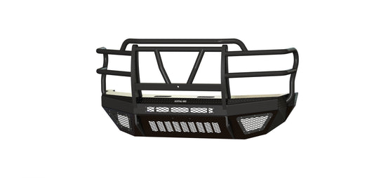 T2 Front Extreme (2017-2022 Ford F450/550) No sensor cutouts, Factory fog cutouts , Standard skid plate , Without mesh grill, With Camera Harness, Texture black powder coat, FITS 450/550 FENDER TRIM