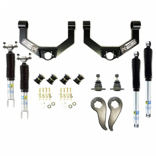Kryptonite Stage 3 Leveling Kit 2" With Bilstein Shocks (2020-2024 Silverado, Sierra 2500 HD, 3500 HD)