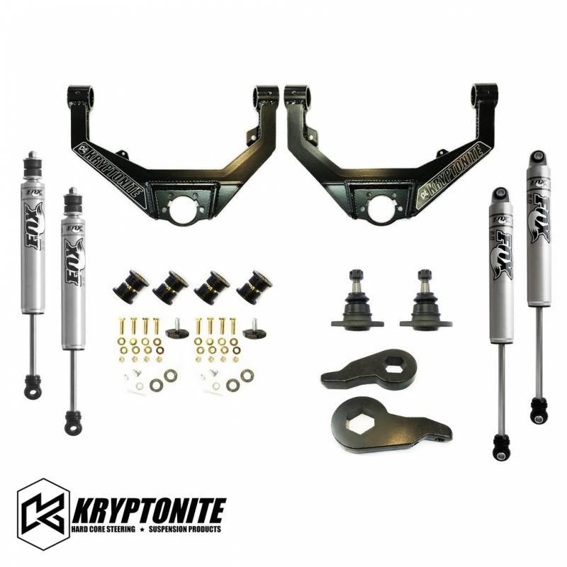 Kryptonite Stage 3 Leveling Kit w/ Fox Shocks | 2001–2010 Silverado/Sierra 2500HD & 3500HD