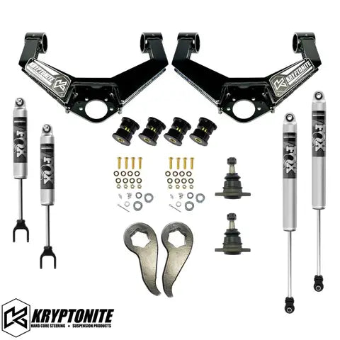 Kryptonite Stage 3 Leveling Kit 2" with Fox Shocks (2020-2025 Silverado, Sierra 2500 HD, 3500 HD)