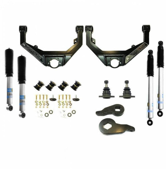 Kryptonite Stage 3 Leveling Kit w/ Bilstein 5100 Shocks | 2001–2010 Silverado/Sierra 2500HD & 3500HD