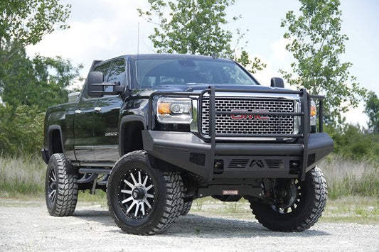 Fab Fours Elite Ranch Front Bumper w/ Full Guard – 2015–2019 GMC Sierra 2500/3500 HD (Part #: FFR-Q3160-1)