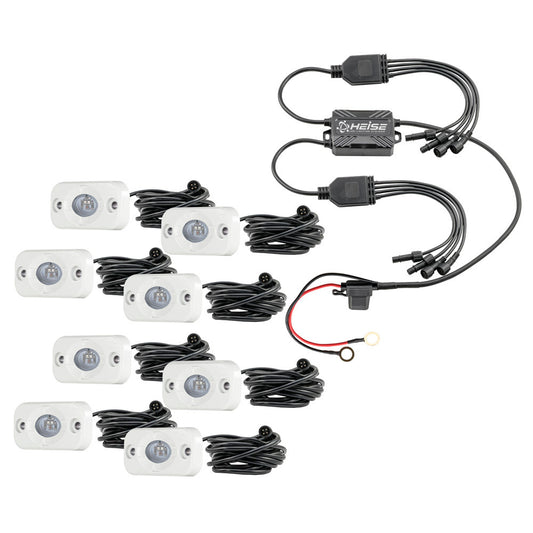 HEISE RGB Accent Light Kit 8 Pack (MET-HE-8MLRGBK)