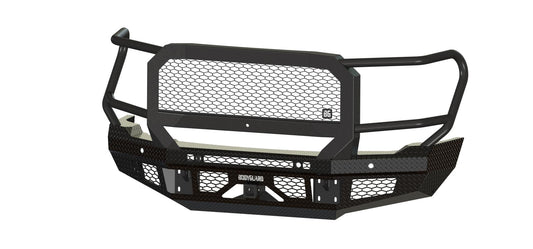 FT Front Extreme (2024-2025 GMC 2500/3500 HD) Sensor cutouts, Fog cutouts, Receiver , With mesh grill, With Camera Harness, Gloss black powder coat
